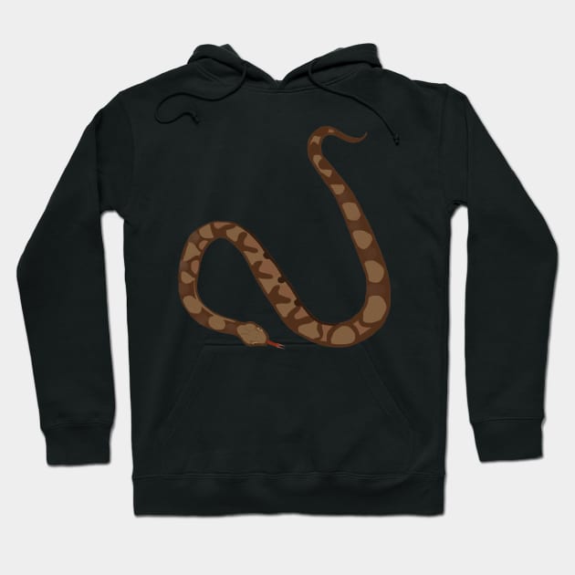 Copperhead Snake Design Hoodie by wildlifeandlove